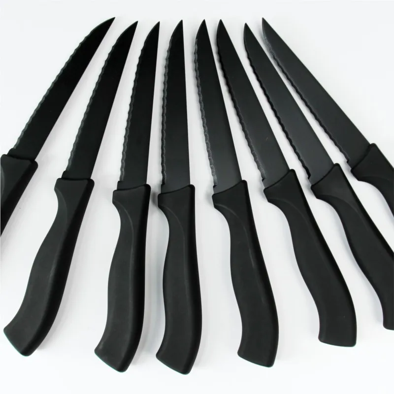 Steak Knives Set Cutlery Set 6/8 Pcs Full Tang Stainless Steel Sharp  Serrated Dinner Knives Set Dishwasher Safe for Meat Bread - AliExpress