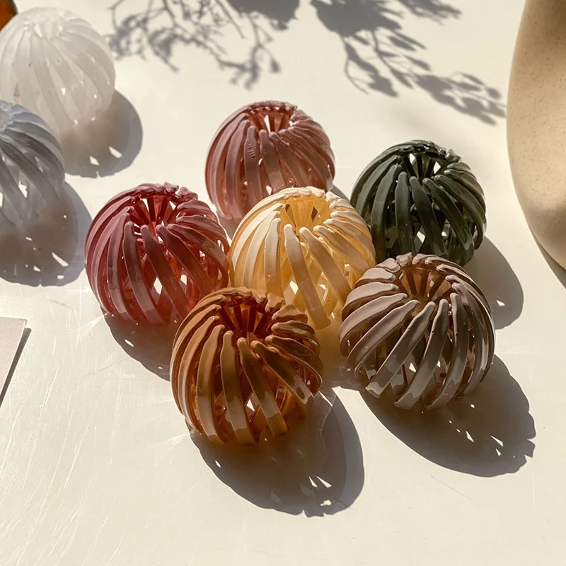 New Fashion Women Bun Claw Clips Horsetail Buckle Clip Bird Nest Expanding Hair Accessories Female Ponytail Headwear 5