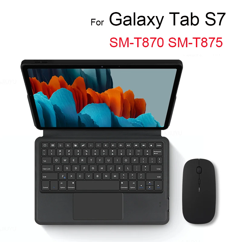 삼성 갤럭시 탭 S7 11 &SM-T870 T875 커버 러시아어 스페인어 포르투갈어 아랍어 프랑스어 히브리어 키보드 커버