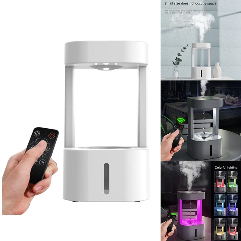 

Portable Water Drop USB Humidifier Diffuser 580ML Antigravity Humidifier Aromatherapy Mist Maker For Bedroom Multicolor White