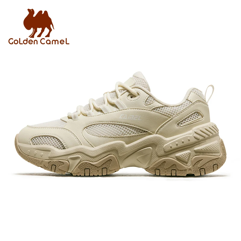 GOLDEN CAMEL Hiking Shoes Men Women Height-increase Daddy Shoes for Men Breathable Mesh Casual Sports Running Lightweight