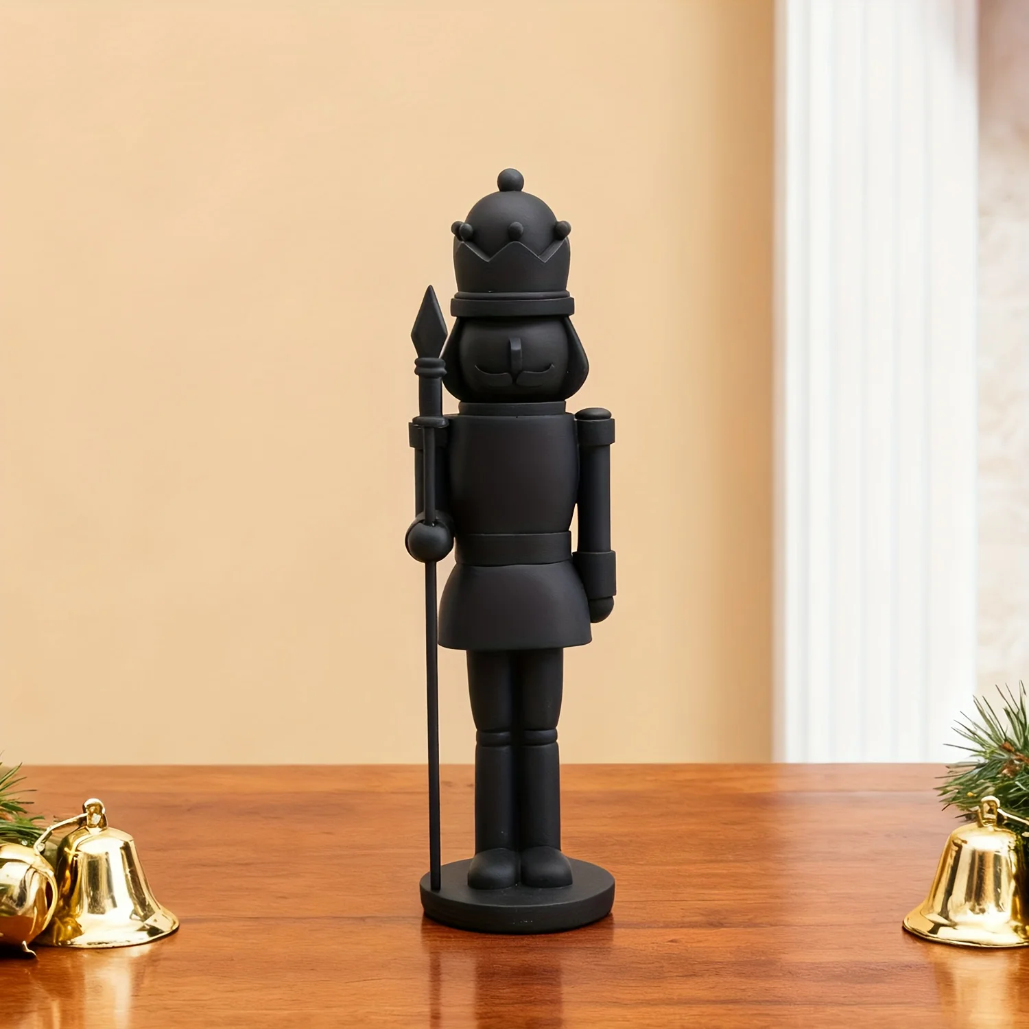 unique black nutcracker soldier statue