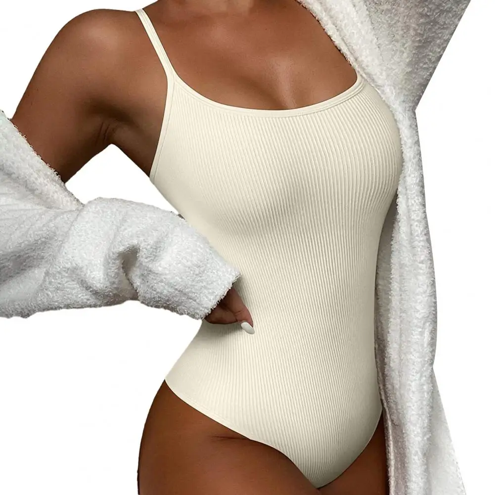 

Women High-Waist Bodysuit Skinny Romper Sleeveless Bodysuit Female Clothing 2023