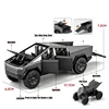 1/32 Tesla Cybertruck Pickup Model S Model X Model Y Toy Car Diecast Metal Off Road Collection Pull Back Sound Light Gift Boy 1