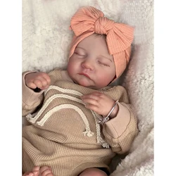 19inch Levi Reborn Baby Doll Already Painted Finished Sleeping Newborn Baby Size 3D Skin Visible Veins Collectible Art Doll
