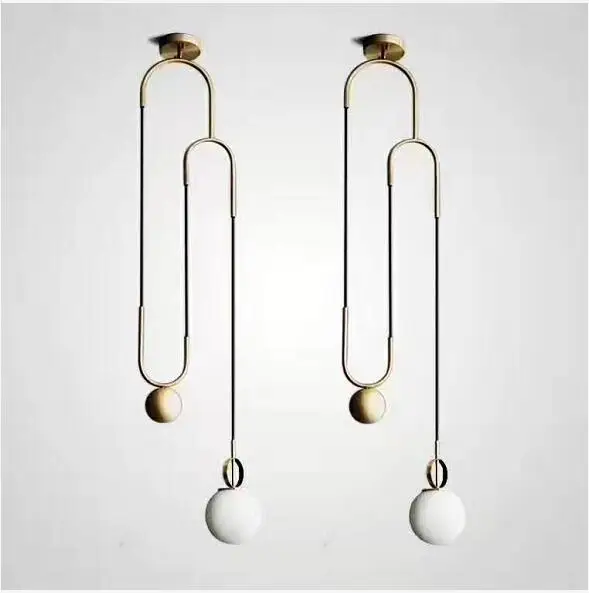 

Postmodern U-Tube Pendant Lights Indoor Decor Hanging Lighting Fixtures Nordic Industrial Pendant Lamp Restaurant LED luminaires