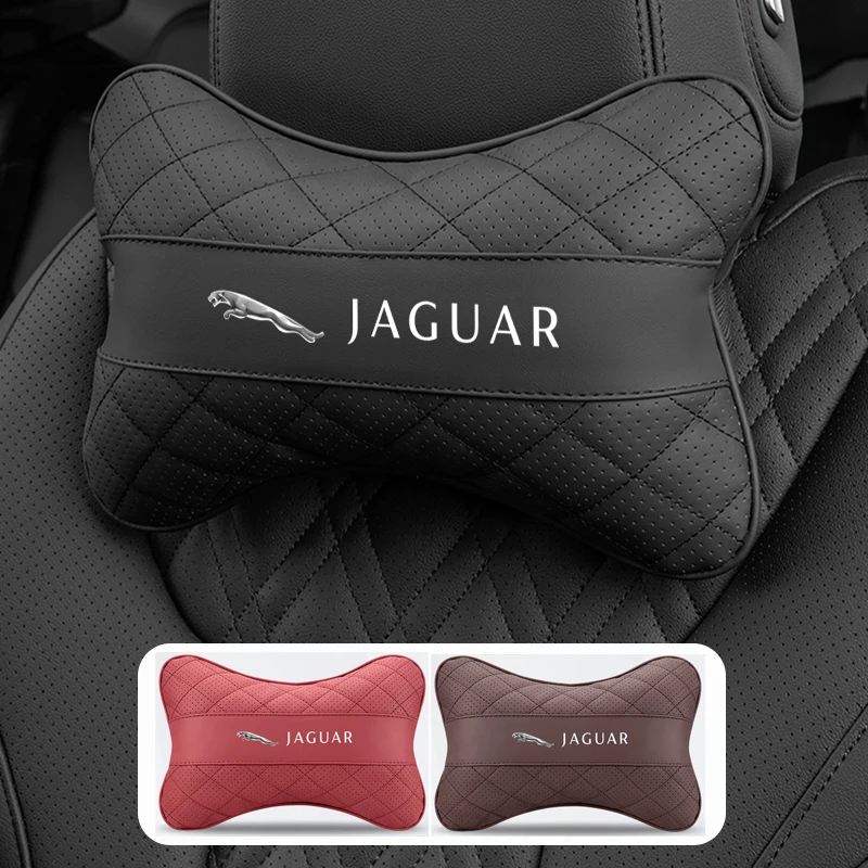 Jaguar Logo Kopfstütze Autositz Nackenkissen für Jaguar XE XF XJ XKR XEL XFL S F XK XJL XJ6 XJS E-Pace I-Pace S-Type X-Type XFR X