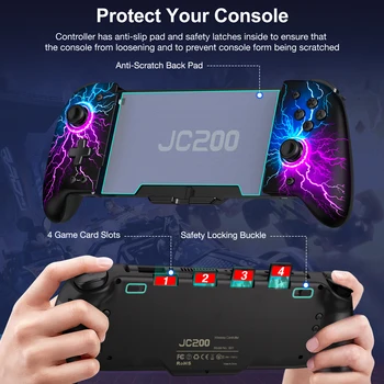 For Nintendo Switch/OLED Controller Hall Effect Wireless Switch Controller One-Piece Switch Joypad with RGB&1000mAh Battery 5