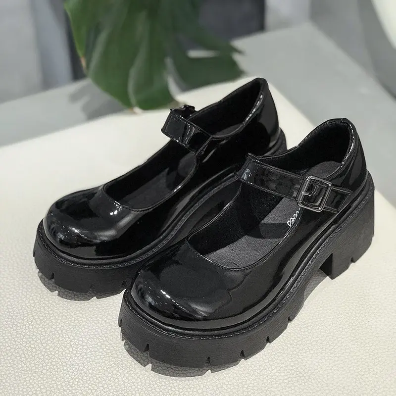 White Mary Jane Lolita Shoes Japanese Students JK Female High Heel Uniform College Girl Shoes Platform Shoe Ladies Vintage Pumps 6