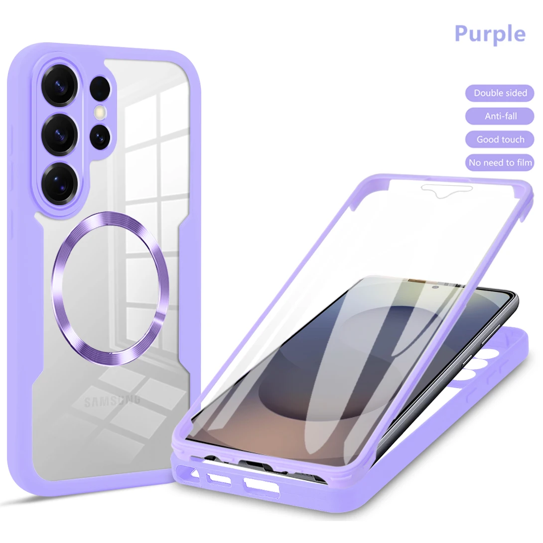 Transparent 360-Degree Protective Phone Cover with MagSafe Compatibility