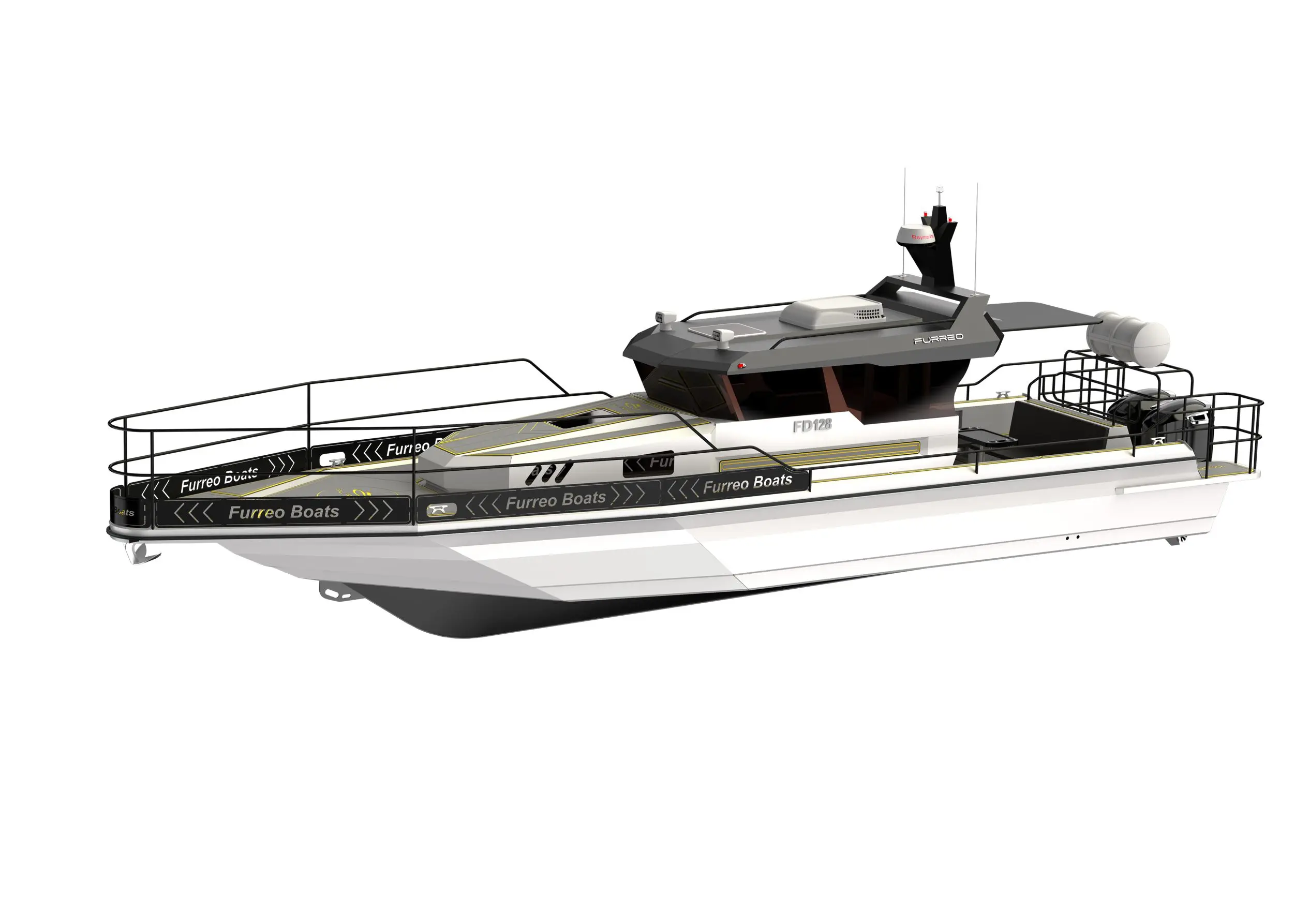 Luxury Yachts Have High Horsepower, High Quality and Safety FURREO FD135 13.5m Length Aluminum Alloy Fishing Yacht