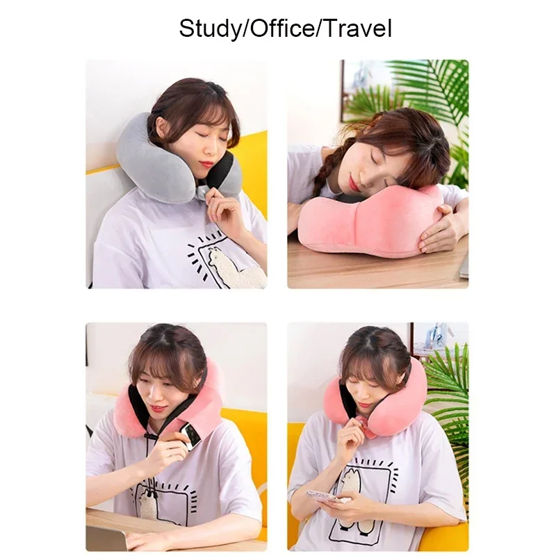 U Shaped Memory Foam Neck Pillows Soft Travel Pillow Massage Neck Pillow Sleeping Airplane Pillow Cervical Healthcare Bedding 6