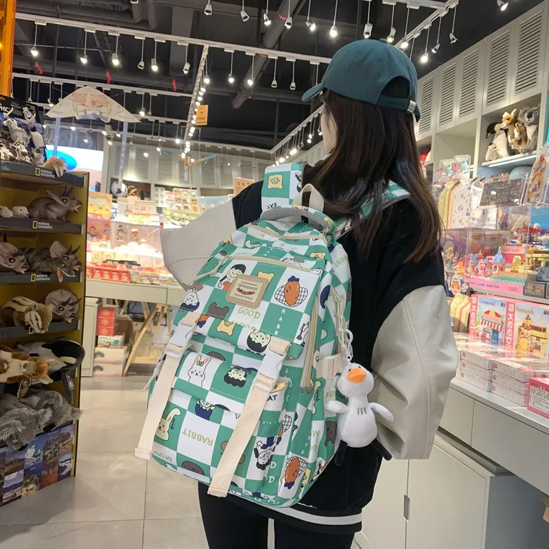2023 Fresh Graffiti Style Girl Lovely Large Capacity Waterproof Multi-functional Backpack for Women Mochila Hot Selling
