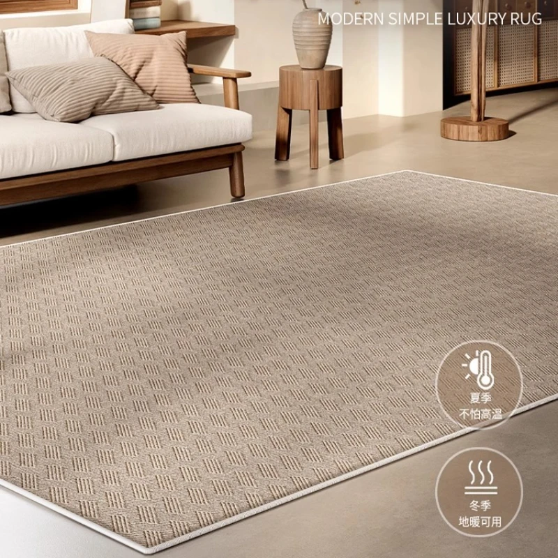Solid Color Living Room Carpet Light Luxury High-end Large Area Bedroom Rugs Modern Simple Sofa Coffee Table Floor Mats Tapis 러그
