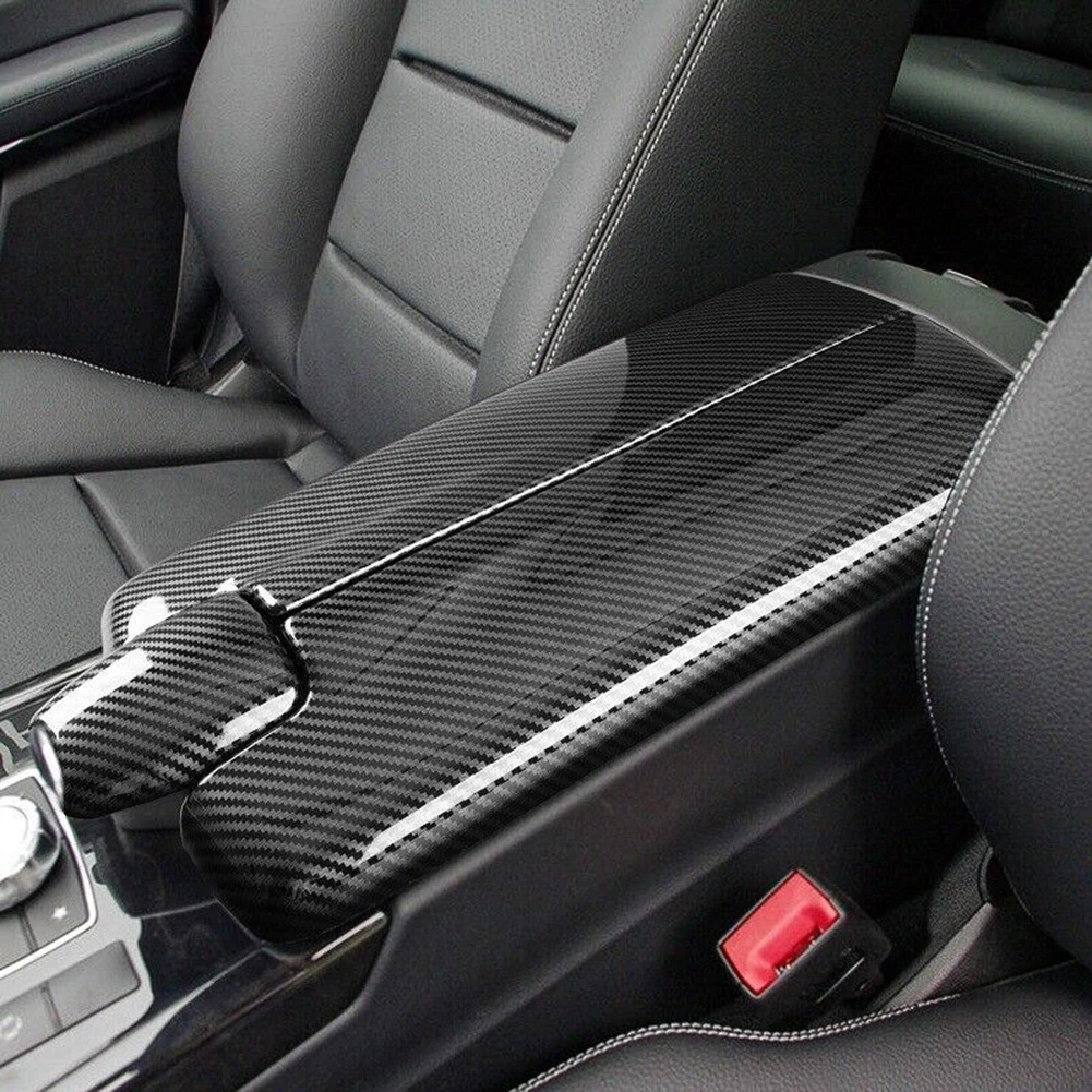 

Carbon Fiber Center Armrest Box Cover Tidying Armrest Box Panel Trim For Mercedes-Benz E Class W212 2010-2015