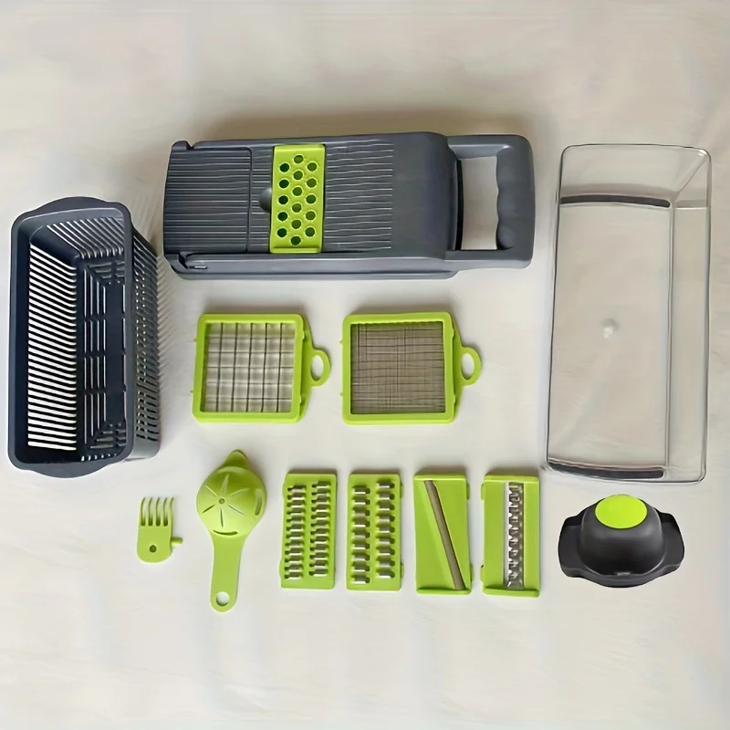 14 Pieces/set Vegetable Chopper Multifunctional Vegetable Cutter Potato Shred Planer Kitchen Vegetable Convenient Cutting Tool