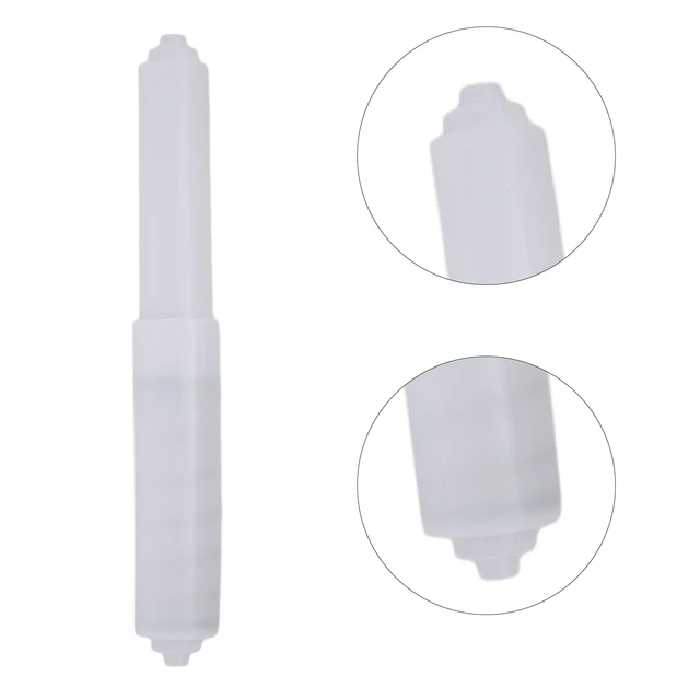 1/3 pièces remplacement rouleau de papier toilette arbre blanc en plastique porte-rouleau de toilette rouleau broche insérer ressort pour accessoire de salle de bain 4