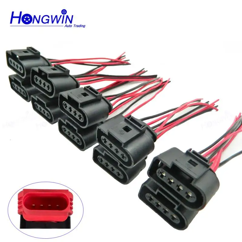 Ignition Coil Connectors Repair Harness Wiring Plug for Audi A3 A4 A5 A6 A8 TT VW Passat Jetta Golf Touareg 1J0973724 4B0973724 ignition coil igniter car ignition parts