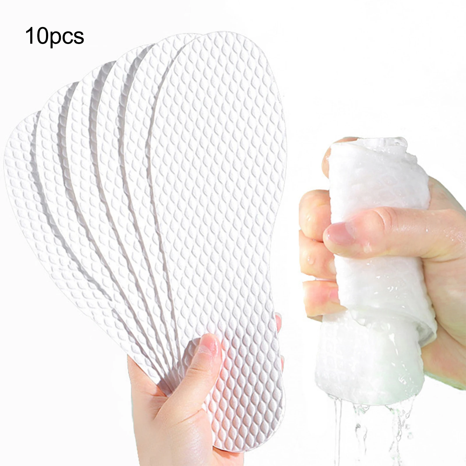 10Pcs Disposable Shoe Liners White Replacement Sweat Absorbing Shoe Pad Breathable Insoles for Hiking Sneak Men Jogging Sports