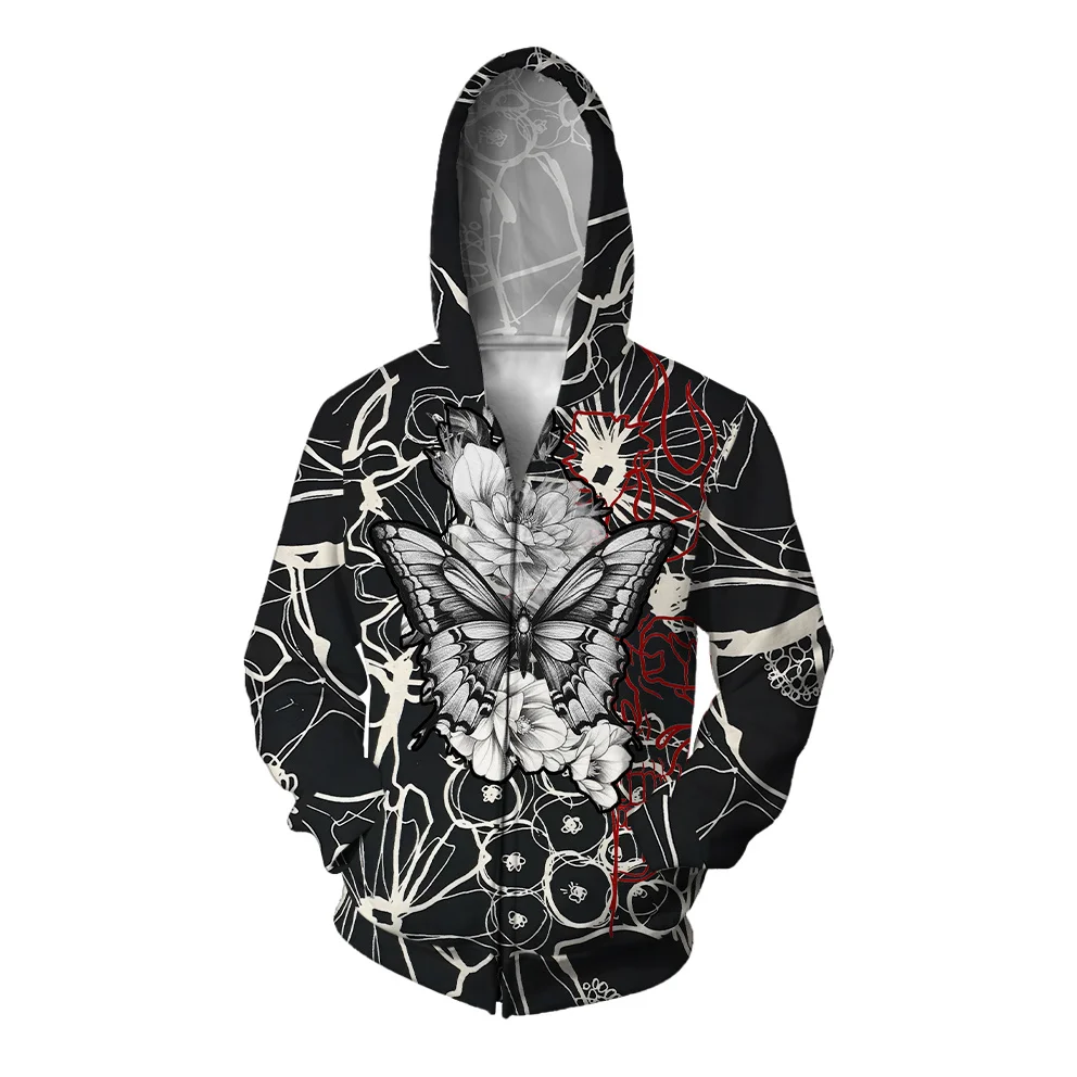 thumbnail image 1 of Sudadera con capucha moderna para hombre Bull Sudadera con cremallera Tiger Sudadera con capucha asequible con cremallera Ropa cálida para hombre Marcas Otoño, 1 of 5