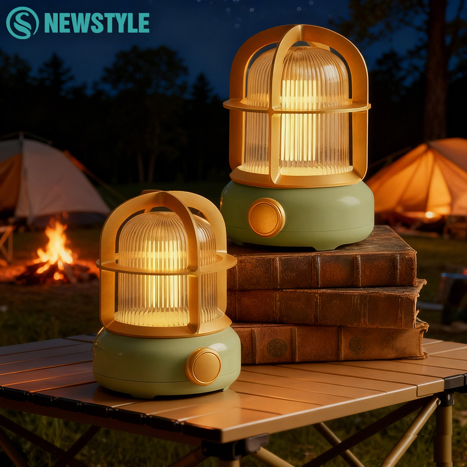 Portable Camping Lantern Vintage Bulkhead Light Adj Adjustable Dimming Tent Light Desk Decor Bedroom Gift Retro Atmosphere Lamp