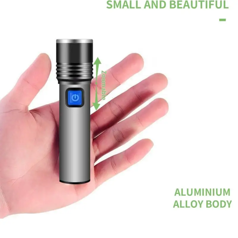USB Rechargeable 365nm UV Flashlight Aluminum Portable Ultraviolet Light Torch Black Light Pet Urine Detector Black Flashlights - Image 2