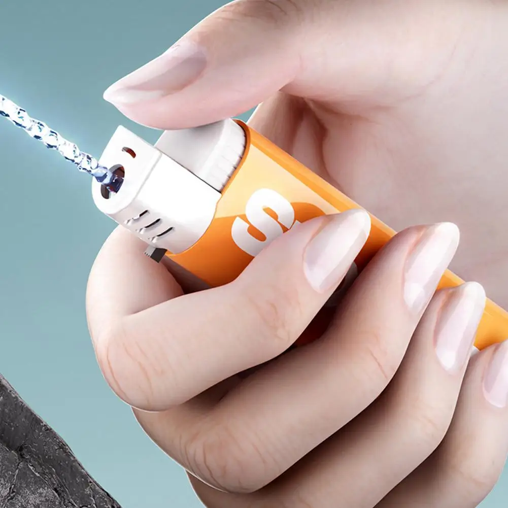 Funny Lighter Water Gun Gadgets Trick Or Treat Prank Kids Toy Stress Release Toy Press To Spray Water For Party Favors Gift