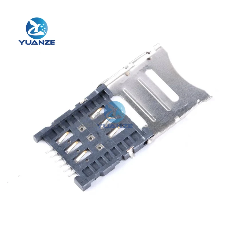 5 Pz/Lotto Clamshell Small Card Micro Sim Card Holder 6P Sim Card Holder 6Pin Card Slot Sim Card Holder 5