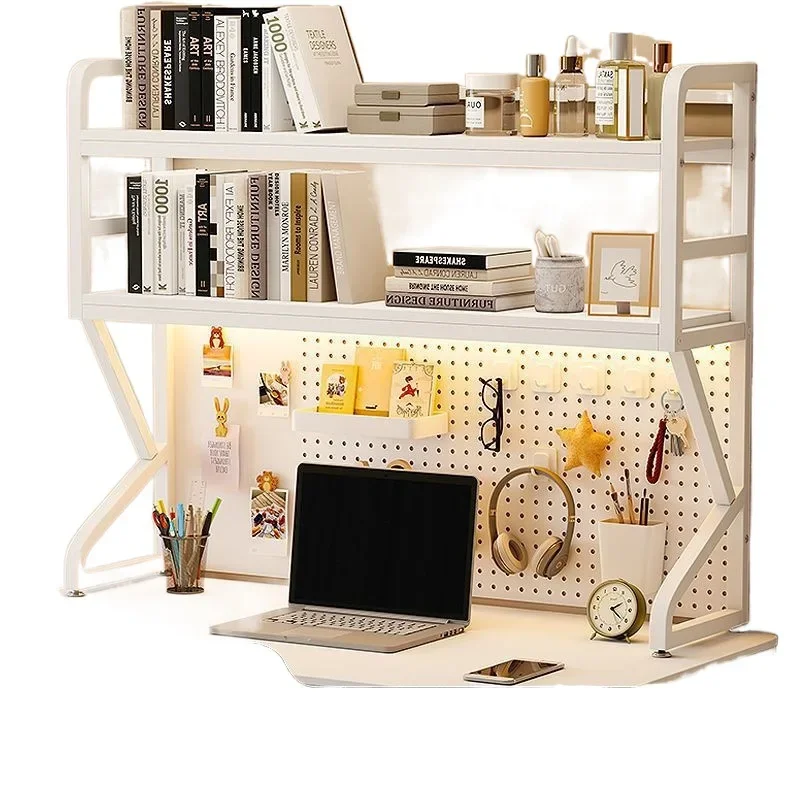 Étagère De Bureau Multicouche En Bois Massif - Étagère De Rangement Pour Étagère De Bureau Étudiant, Support Étagère De Bureau Multicouche En Bois Massif - Étagère De Rangement Pour Étagère De Bureau Étudiant, Support