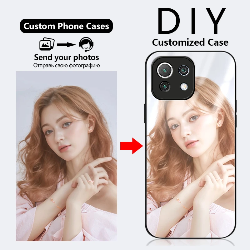 Personalized Custom DIY Glass Silicone Phone Case