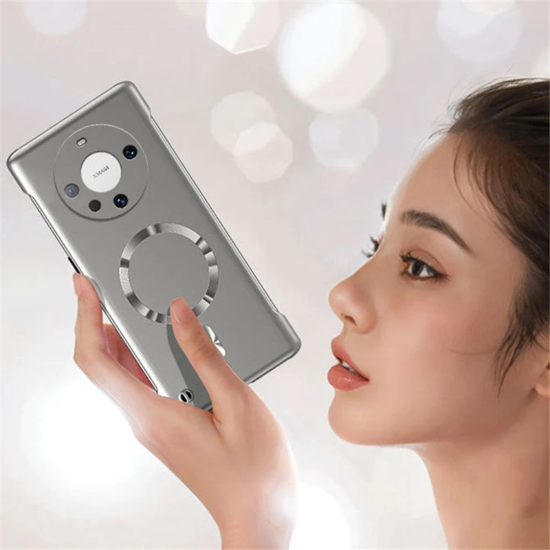 Luxury Ultra-Thin Frameless Magnetic Metal Phone Case - Matte Finish