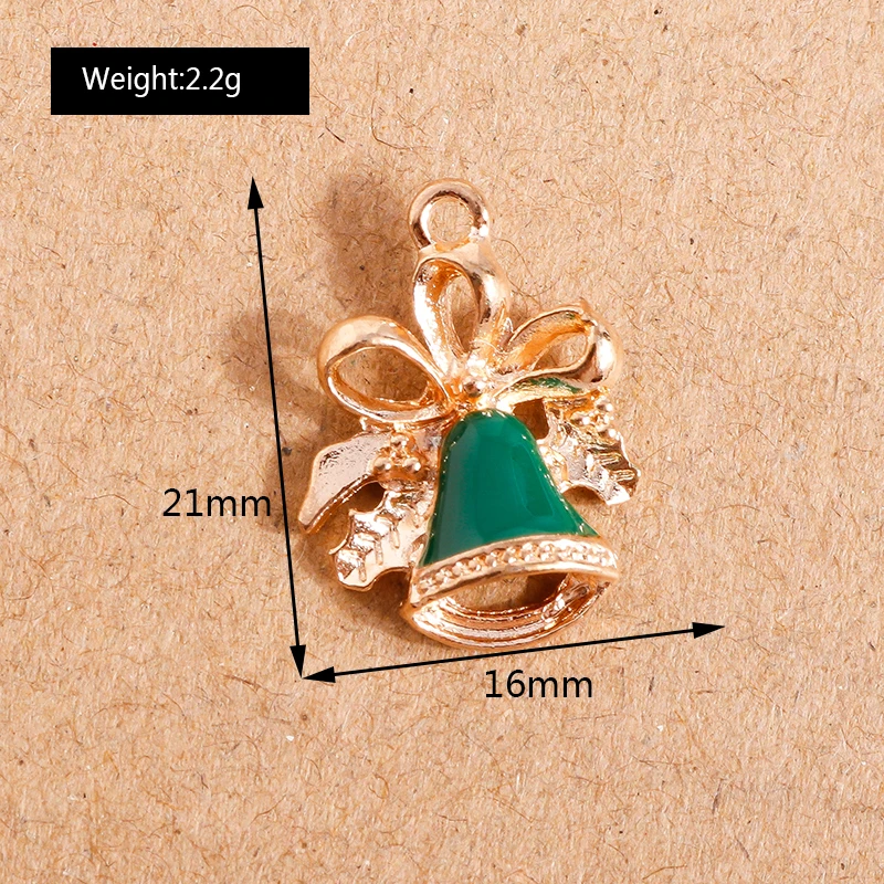 10 stücke Emaille Weihnachten Santa Claus Schneemann Charms Anhänger für Schmuck Herstellung Ohrringe Armband DIY Halskette Zubehör – Detail 39
