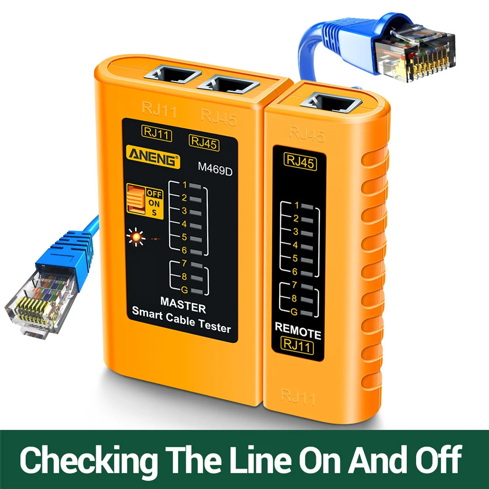 Network Cable Tester for RJ11 RJ45 Telephone Lines network cable tester