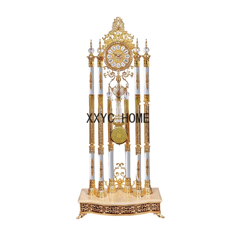 

Living Room the Grandfather Clock European Style Standing Grandfather Clock Gold Crystal the Grandfather Clock