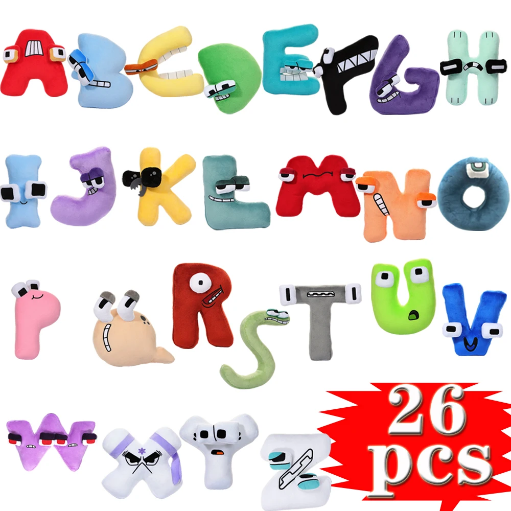 Alphabet Lore Plush Toy Anime Doll Kawaii 26 English Letters Stuffed Toys  Children Montessori Numbers 0-9 Doll Toy Plush Gifts - Movies & Tv -  AliExpress
