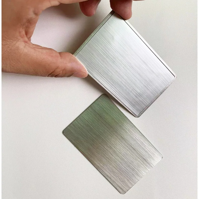 

Luxury Custom Writable Hybrid Metal Nfc Business Card Stainless Silver Rfid Contactless Social Media Share Metal Card