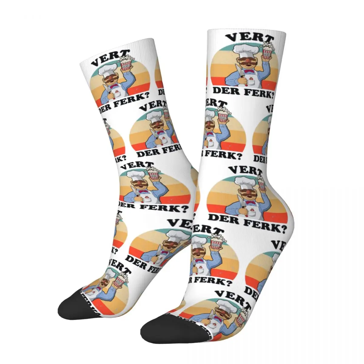 

Vert Der Ferk Swedish Chef Vintage Retro Socks Harajuku High Quality Stockings All Season Long Socks for Unisex Birthday Present