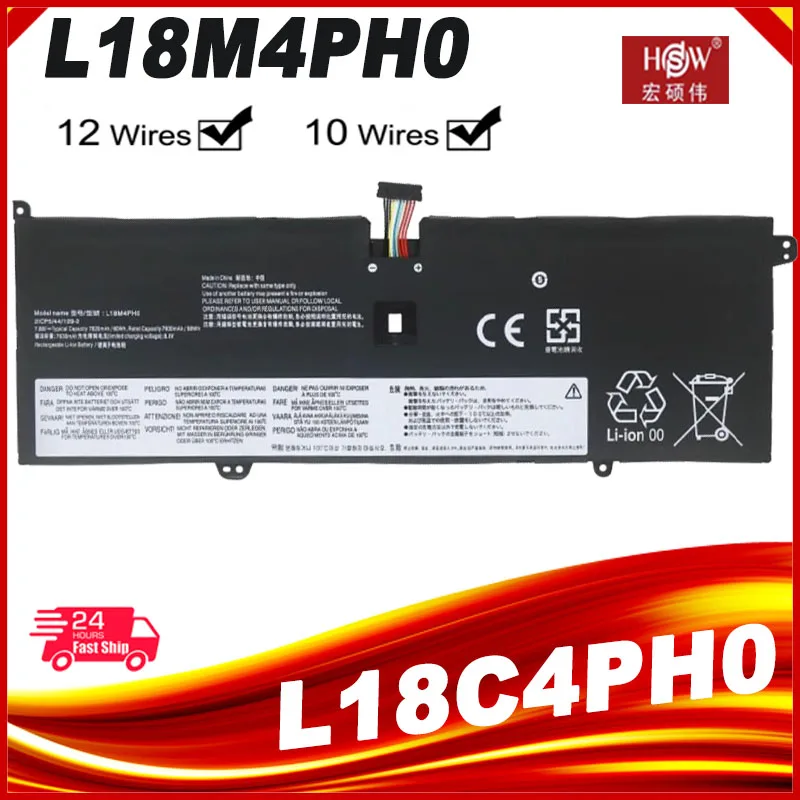 

L18M4PH0 L18C4PH0 Laptop Battery For Lenovo Yoga C940 C940-14IIL 81Q9 Series 5B10T11585 5B10W67374 5B10T11586 60Wh