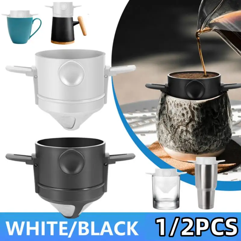 

Portable Foldable Coffee Filter Stainless Steel Easy Clean Reusable Coffee Funnel Paperless Pour Over Holder Coffee Dripper