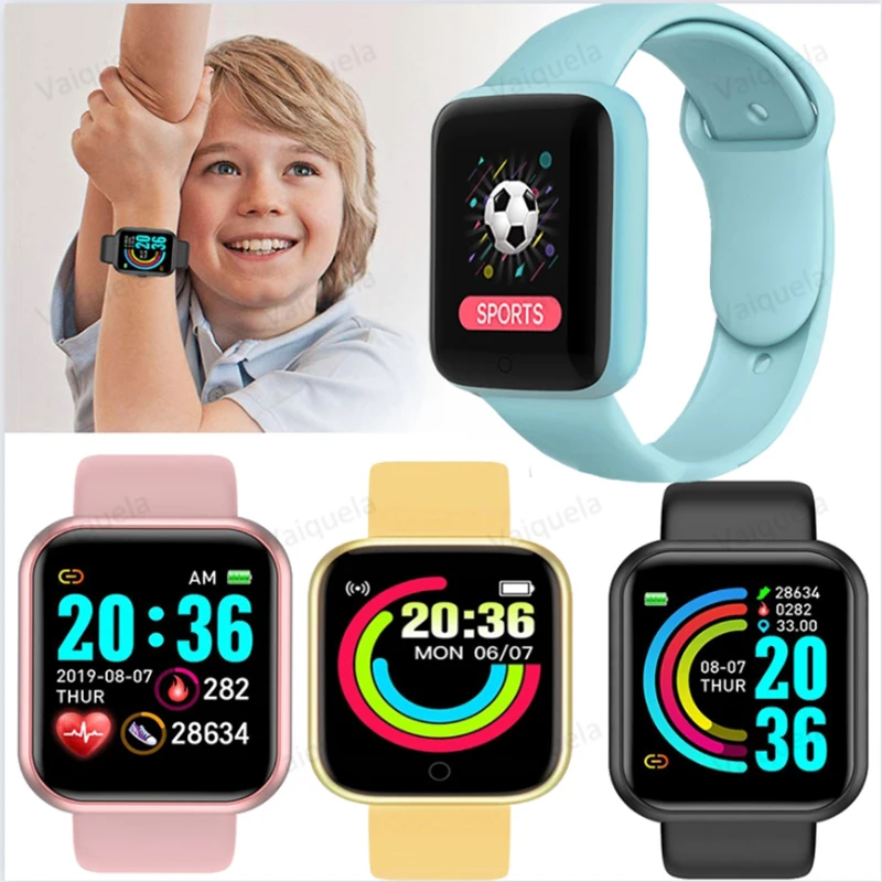 Children's Smart Digital Watch With Connected Watch Child Step Count Heart Rate Monitoring Bluetooth Wirstwatch for Men Women children s smart digital connected watch with call reminder step count heart rate monitoring for kids men women watch hodinky