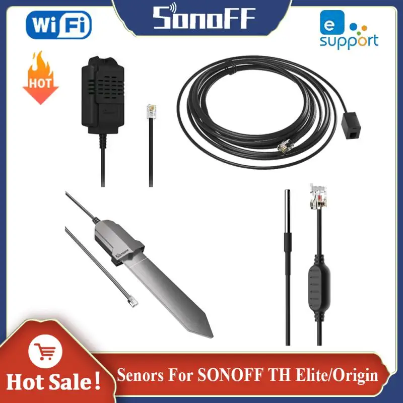 SONOFF THS01 WTS01 MS01 RL560 для TH Elite/оригинальный датчик температуры и влажности, Удлинительный кабель 5 м, монитор датчика влажности почвы умный датчик влажности почвы sonoff ms01 с адаптером rj9 водонепроницаемый ip55 датчик влажности для работы с умным домом sonoff th10 th16