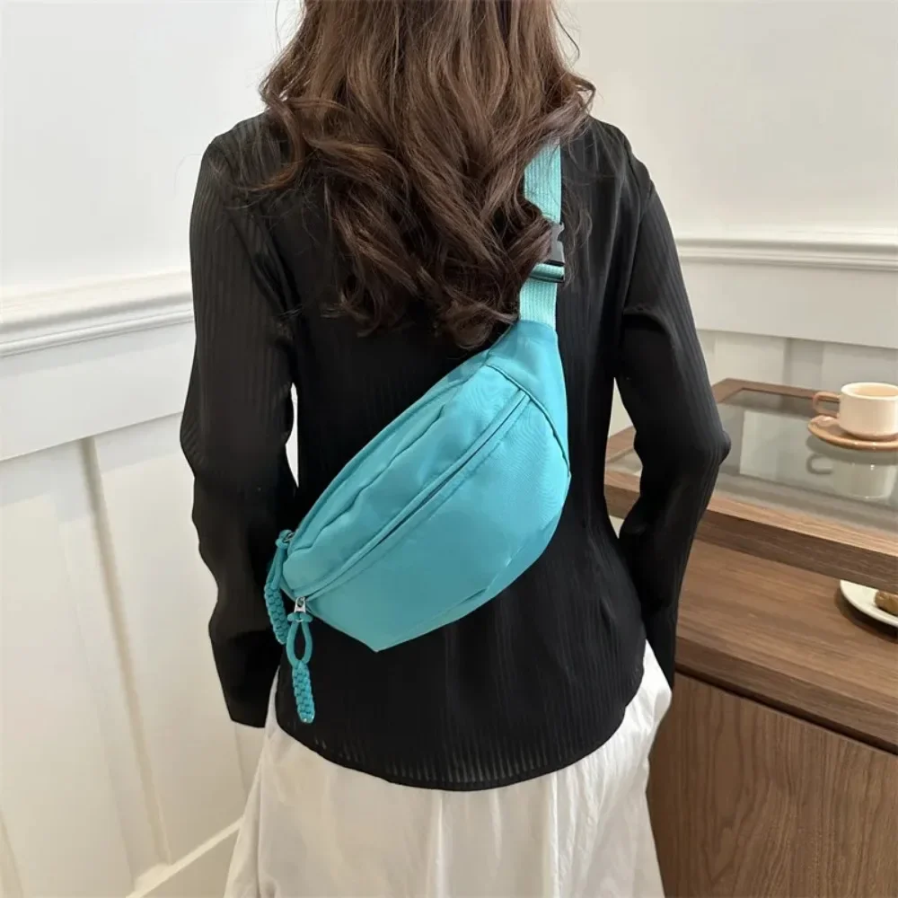 Chest Bags Banana Bag for Women Sling Crossbody Waist Pack Canvas Running Waist Bag Casual Fanny Packs Sport Half Moon Belt Bag