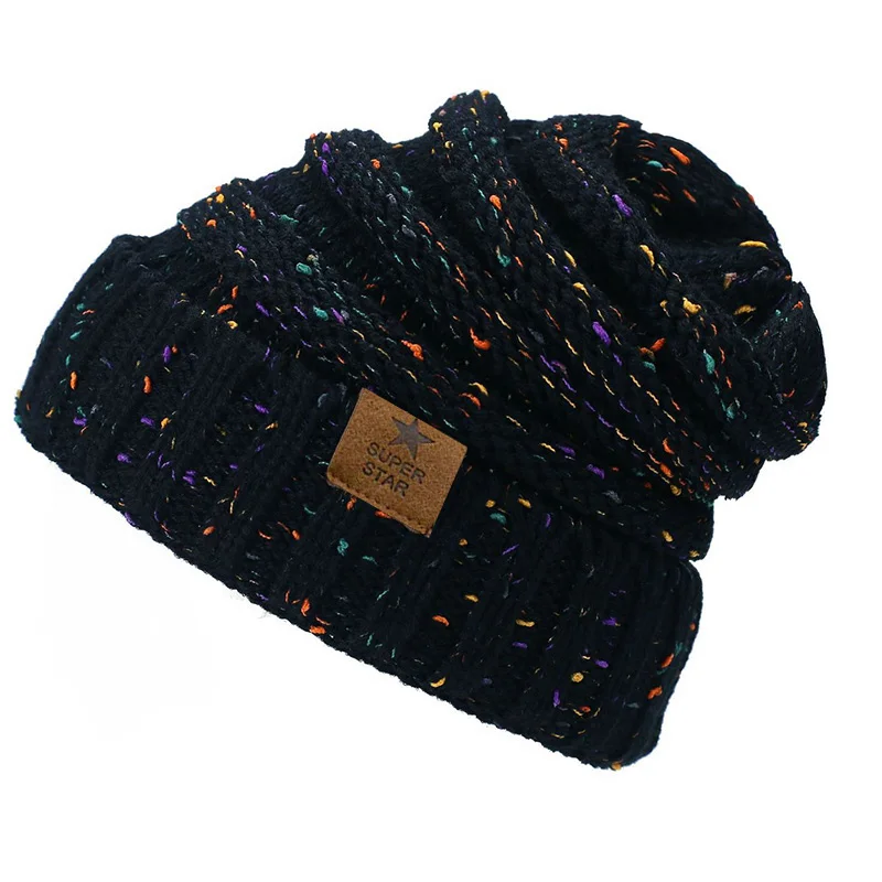 Merk superster caps dame warme winter voor dames meisjes gebreide muts dikke dames Skullies mutsen_voghion.com
