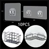 10pcs Transparent Self-Adhesive Hook Hanger Wall Storage Rack Fixing Patch Strong No-Punch Snaps For Kitchen Bathroom Gadgets 1
