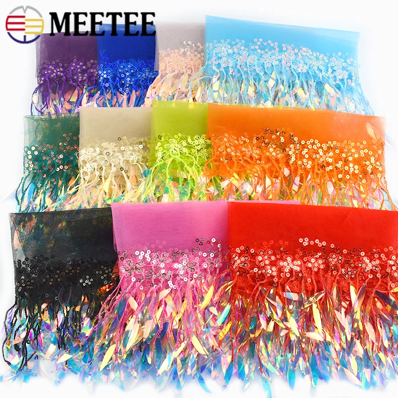Sequin Tassel Mesh Tassels Fringe Decor Lace Trim Fabric Wedding Clothes Curtain Fringes Trimmings DIY Accessories 1-5Yards, tassel fringe,tassel decoration,tassel accessories,tassel trim