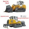In Stock Upgraded LESU RTR 1/14 636 Hydraulic Tracked RC Loader Assembled Painted Yellow Sound Light Truck B0015 Openable Bucket 1