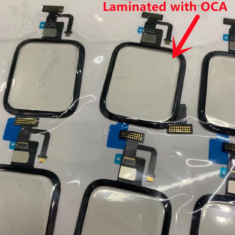 OCA Touch Screen Digitizer Glass Lens Panel + OCA For Apple Watch series SE S5 S4 6 S7 2 3 4 5 38mm 42mm 40mm 44mm 5pcs touch screen digitizer replacement watch digitizer glass replacement watch digitizer replacement