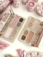 Flower Knows Strawberry Cupid Eyeshadow Palette Matte Fine Shimmer Pearl Face Palette 7 Colour Glitter Eye Shadow 1