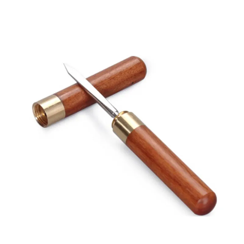 Tea cutter 1Pcs Stainless Steel Chinese Puer Tea Needle Cutter Damascus Tea Knife Pro Breaking Prying Brick Tools