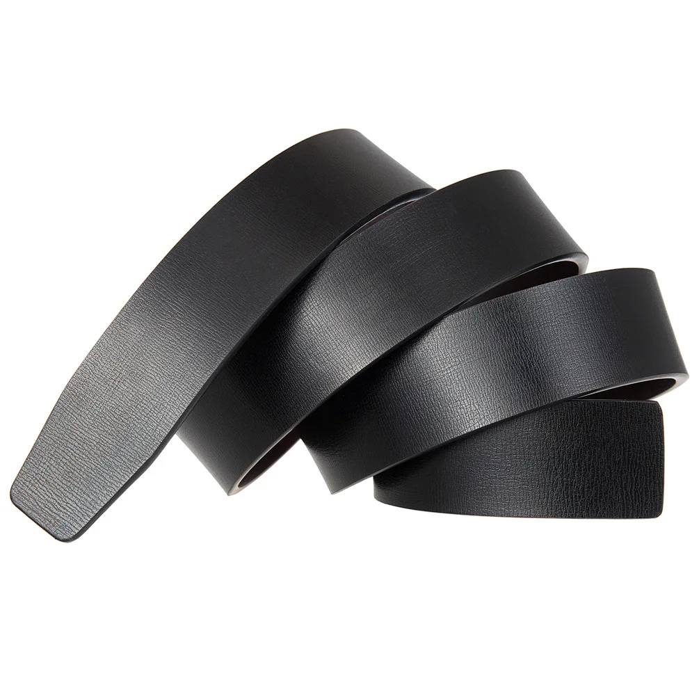 Non porous and toothless belt strip without buckle for men's toothless belt strip